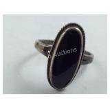 Sterling Silver Black Onyx Ring Size 6
