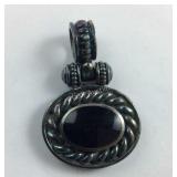 Black Onyx Sterling Silver Pendant
