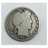 1905 Barber Half Dollar