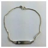 Sterling Silver Heart Anklet