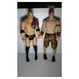 2 Wrestling figures - The Rock, and John Cena, 31"