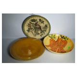 2 Pottery Barn platters 14 & 16" & Crate & Barrel