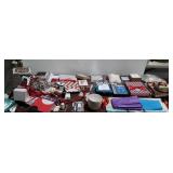 Large group lot of holiday decor wrapping items
