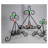 3 Metalworks book / picture stands