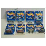8 Hot Wheels cars, carded