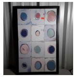 Abstract print, framed, 18 x 29