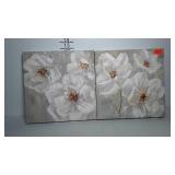 Pair of stretch canvas textured prints