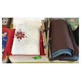 Group lot of linens - placemats, tablecloths, and