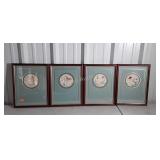 Four Asian inspired bird prints with extra nice