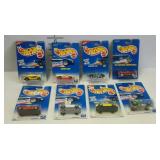 8 Hot Wheels cars, carded