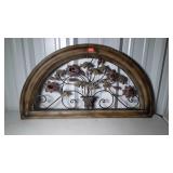 Tin half round wall hanging, 36 x 20