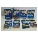 8 Hot Wheels cars, carded
