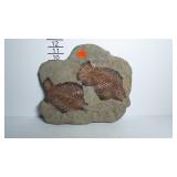 Home decor / yard art, formed stone with fish