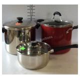 Pots and pans- two 8qt stock pots and a stainless