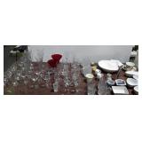 Large group lot of glassware