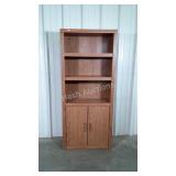 Wall unit Cabinet, open top bookshelves over