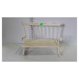 Doll size rocking settee / loveseat, 16" long