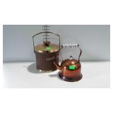 Ice bucket & copper tea kettle