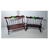 Doll size furniture - 1 rocking settee, & 1 Decons