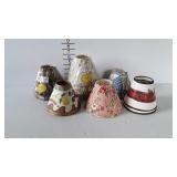 12 Mini light shades, some matched pairs
