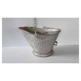 Coal scuttle bucket, #17, painted silver