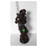 Bronzed statue of lady, marked Alexander Becker Co