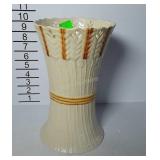 Belleek 10" wheat stalk design vase