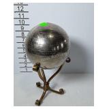 Decor metal globe with brass stand