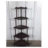 Corner Trinket Display Curio, tiered shelves 53"