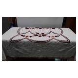 Vintage chenille bedspread, heavyweight, full