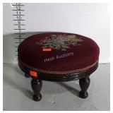 Needle point parlor style Footstool, 14" x 8"
