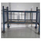 Antique Blue Baby Doll Crib