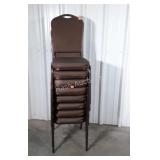 Eight Stackable Chairs, nice condition padded