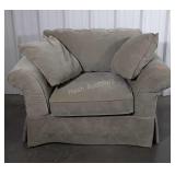 Living Room Overstuffed Chair with throw pillows,