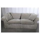 Living Room Overstuffed Sofa with throw pillows,