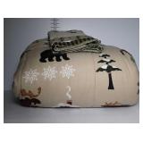 Sonoma Flannel comforter and shams, comforter is