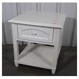 White Bedside Nightstand, drawer with undershelf