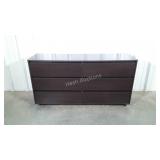 Six Drawer Dresser. Laminated made dark color