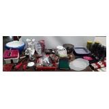 Large group lot of kitchenware items, cups,