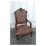 Lovely Victorian Parlor Chair. Lots of nice inlay