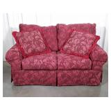 Bassett Furniture. Loveseat with matched throw