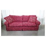 Bassett Furniture. Sofa with matched throw