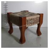 Footstool, wicker weave stool, 12x12x11" high