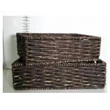 Two nesting storage baskets. Show some use wear