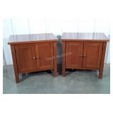 Pair of Side Tables. Set of paneled doors with