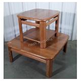 Oak Tables. Lamp end & Center room coffee table.