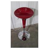 Counter Stool Seat, chrome adjustable height base