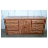 Broyhill Furniture. Oak 12 Drawer Dresser 68"