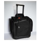 Luggage, soft sided on wheels with telescoping