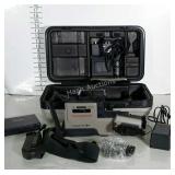 Canon video camera system with carry case. Seems